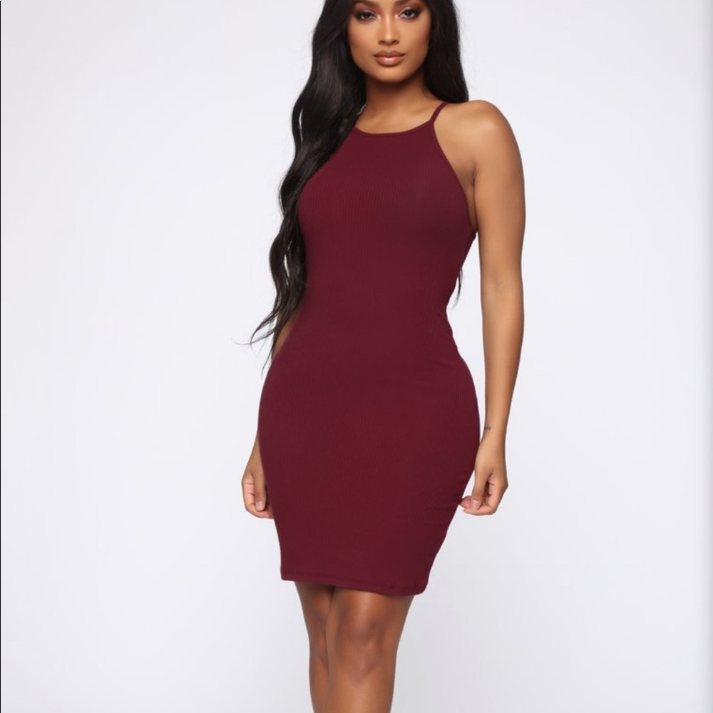 Comfy burgundy dress
